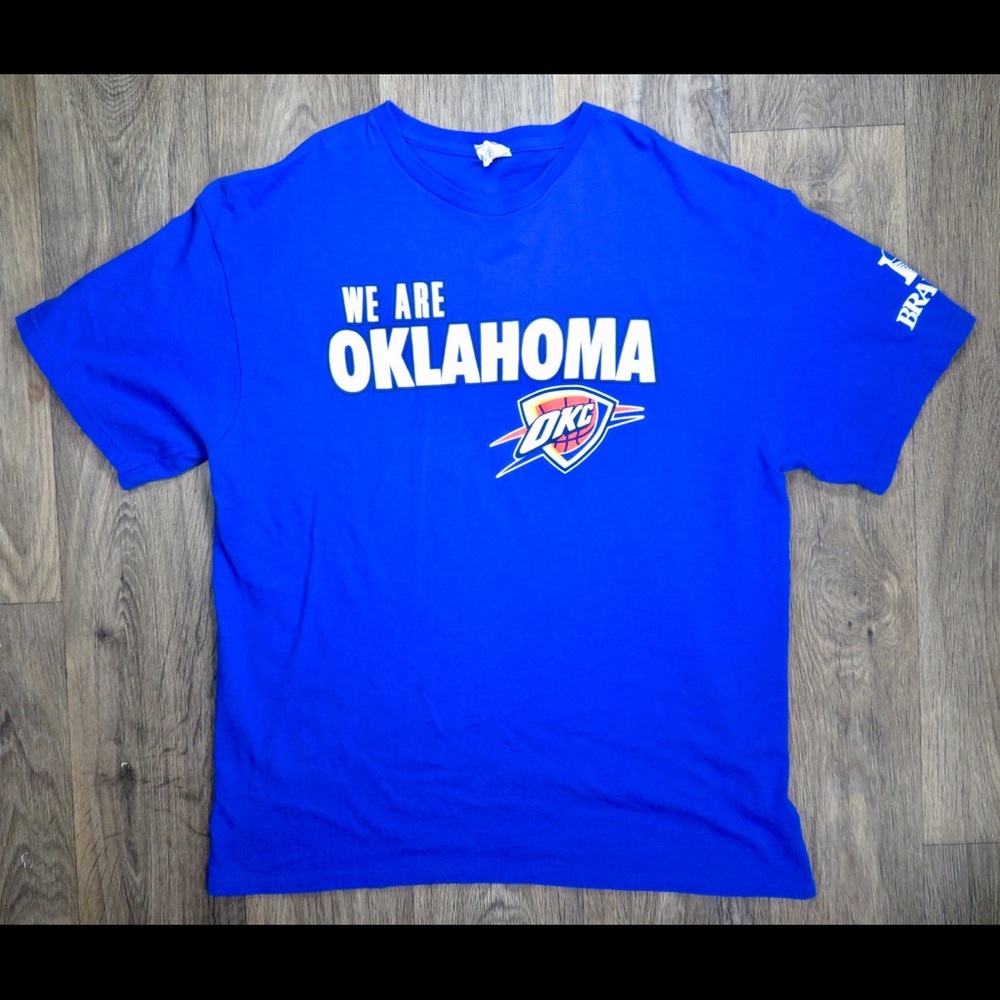 Mens Delta We Are Oklahoma City OKC Blue Shirt XL